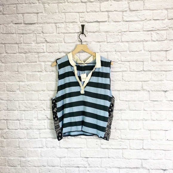 Free People Doing It Rugby Collared Tank Top - Picture 5 of 9